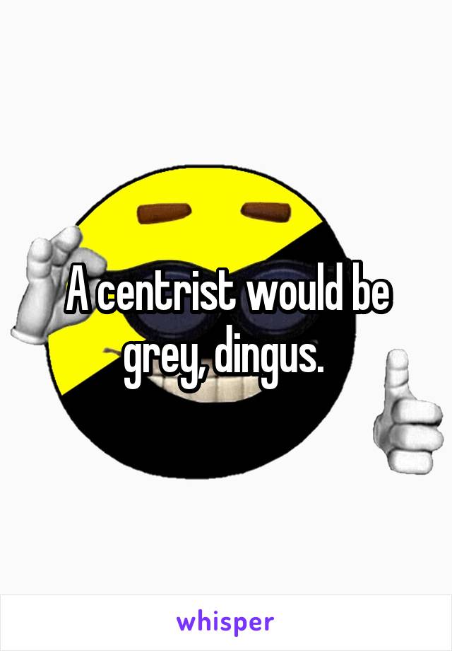 A centrist would be grey, dingus. 