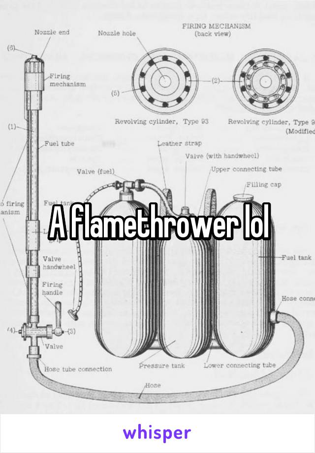 A flamethrower lol