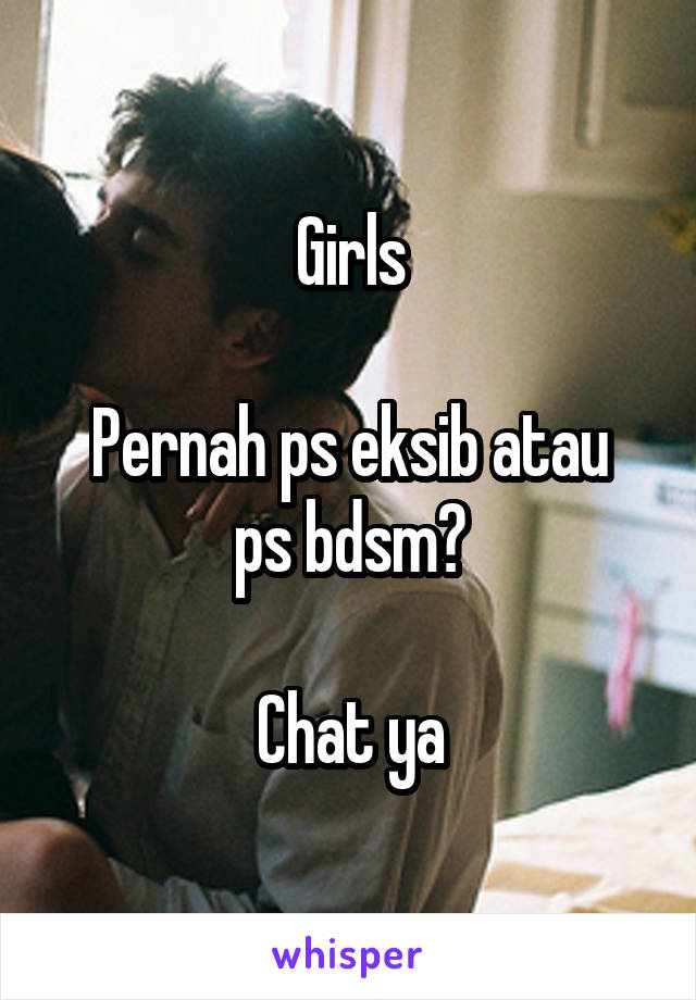 Girls

Pernah ps eksib atau ps bdsm?

Chat ya