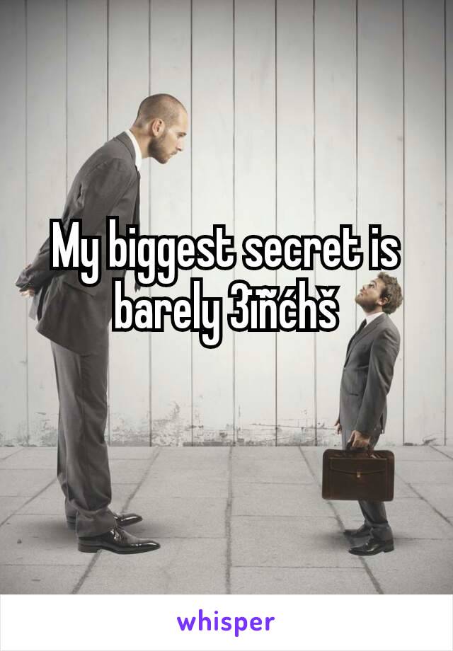 My biggest secret is barely 3ïñćhš