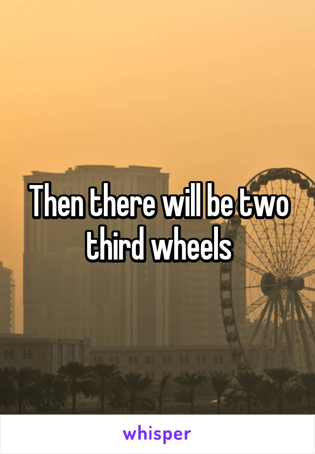 Then there will be two third wheels