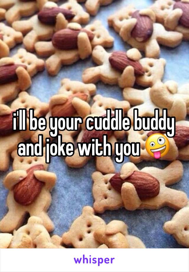 i'll be your cuddle buddy and joke with you 🤪