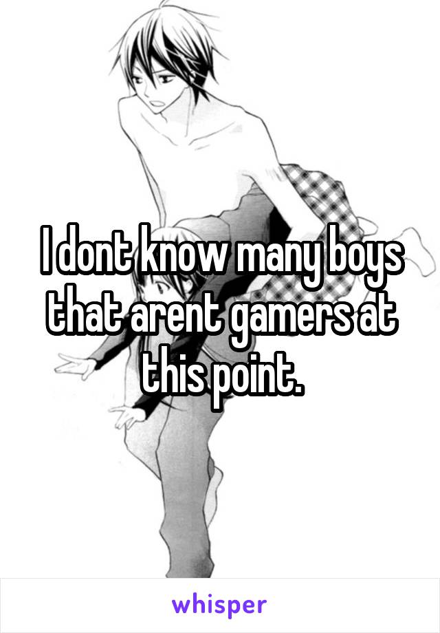 I dont know many boys that arent gamers at this point.