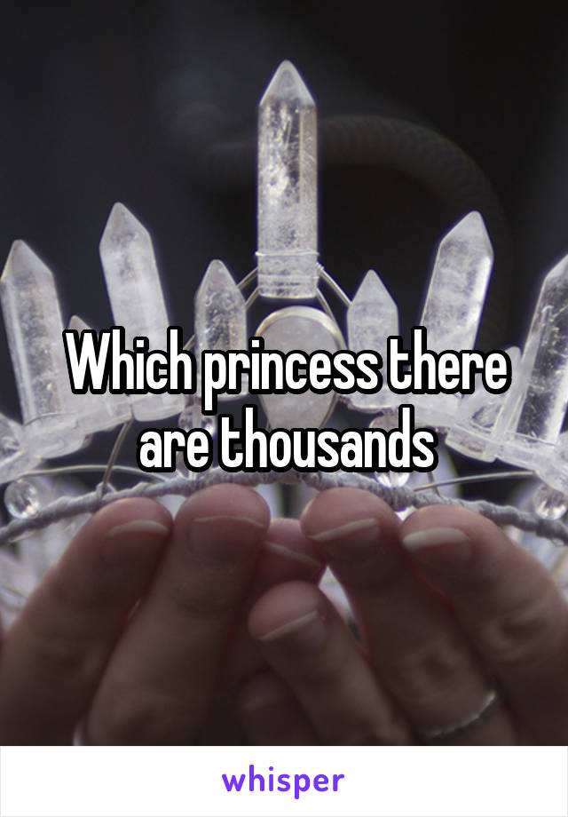 Which princess there are thousands