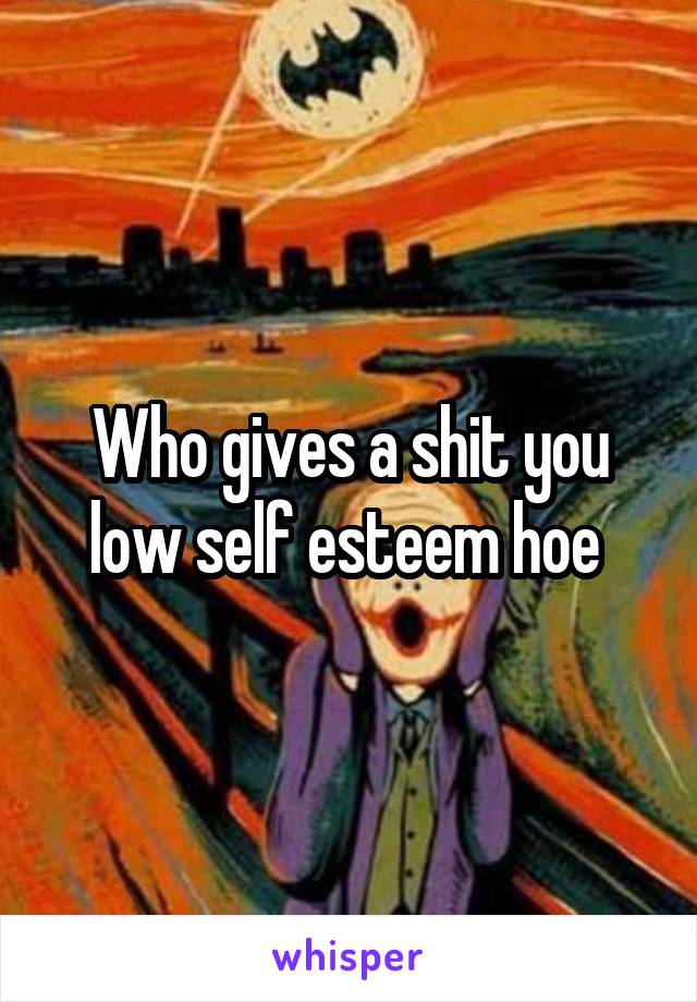 Who gives a shit you low self esteem hoe 