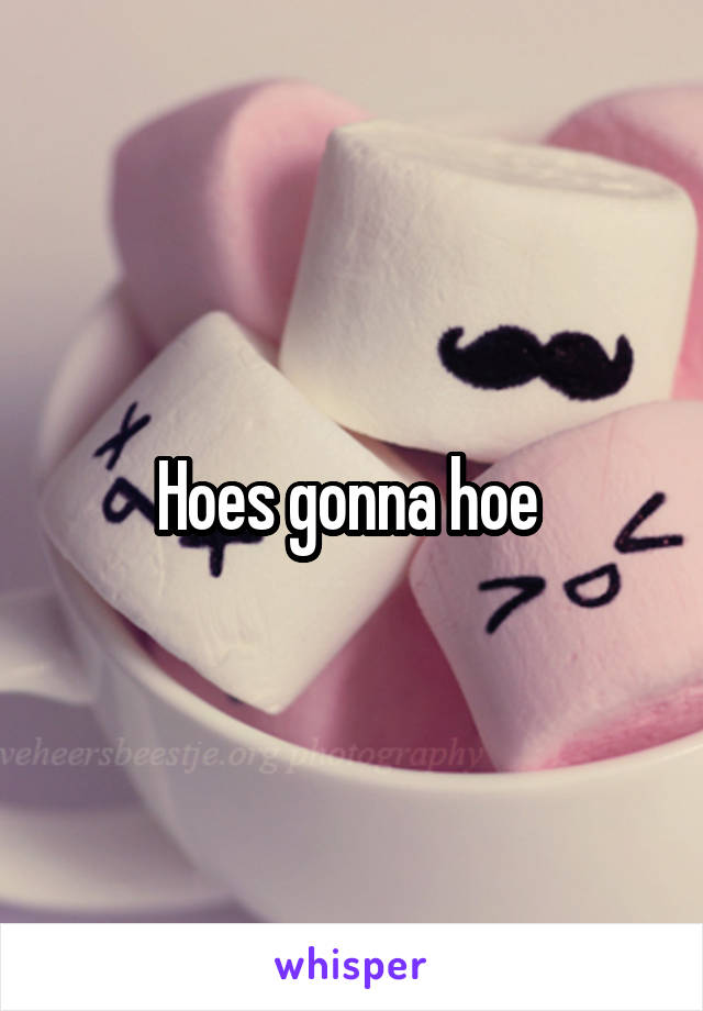 Hoes gonna hoe 