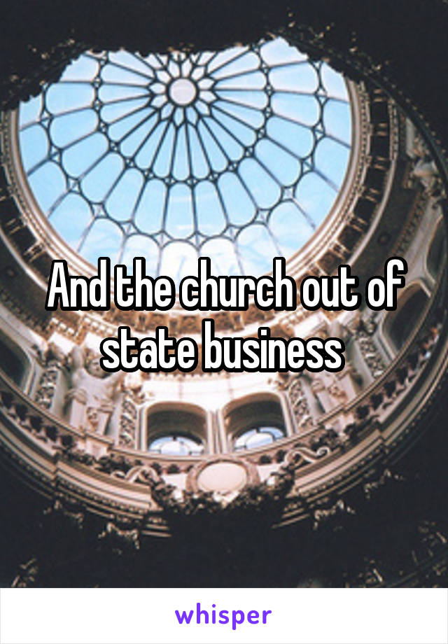 And the church out of state business 