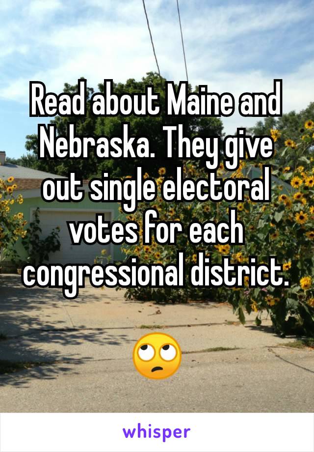 Read about Maine and Nebraska. They give out single electoral votes for each congressional district.

🙄