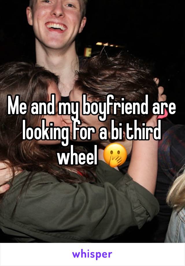 Me and my boyfriend are looking for a bi third wheel 🤭