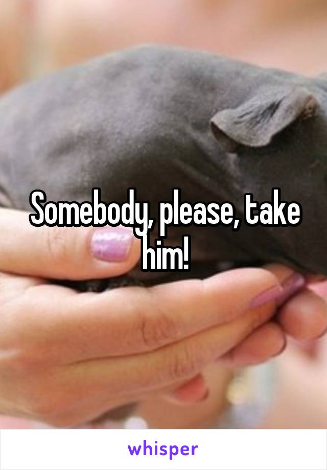 Somebody, please, take him!