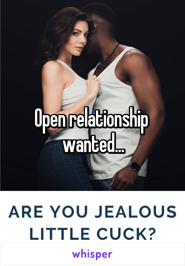 Open relationship 
wanted...