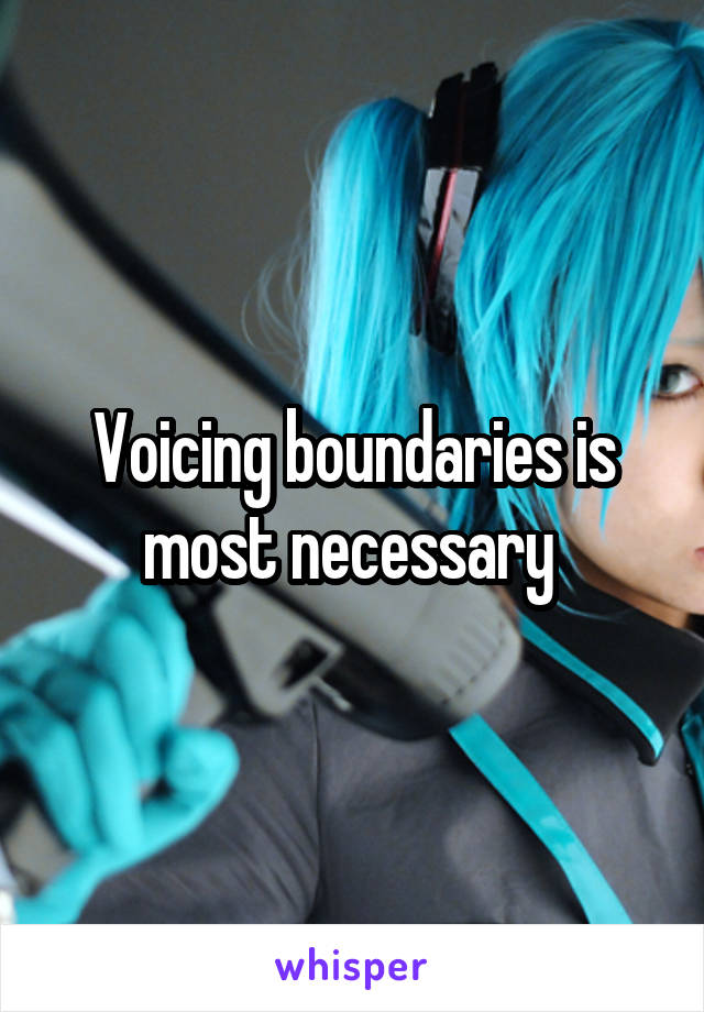 Voicing boundaries is most necessary 