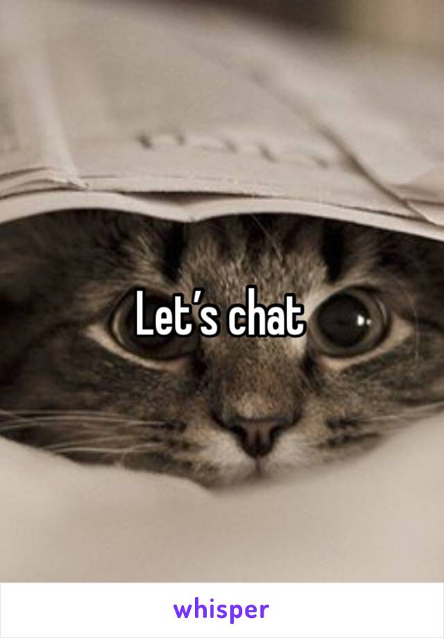 Let’s chat 