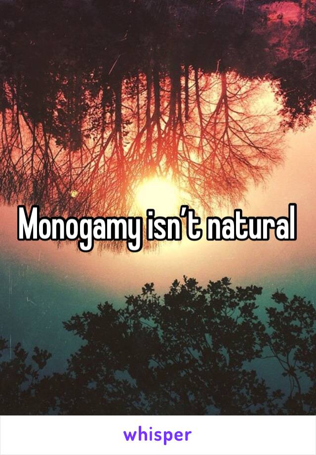 Monogamy isn’t natural 