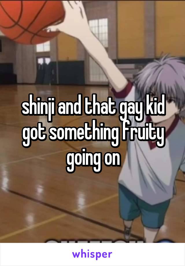 shinji and that gay kid got something fruity going on