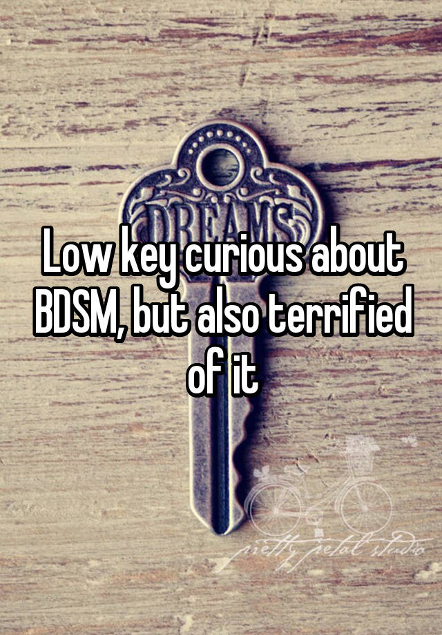 Low key curious about BDSM, but also terrified of it