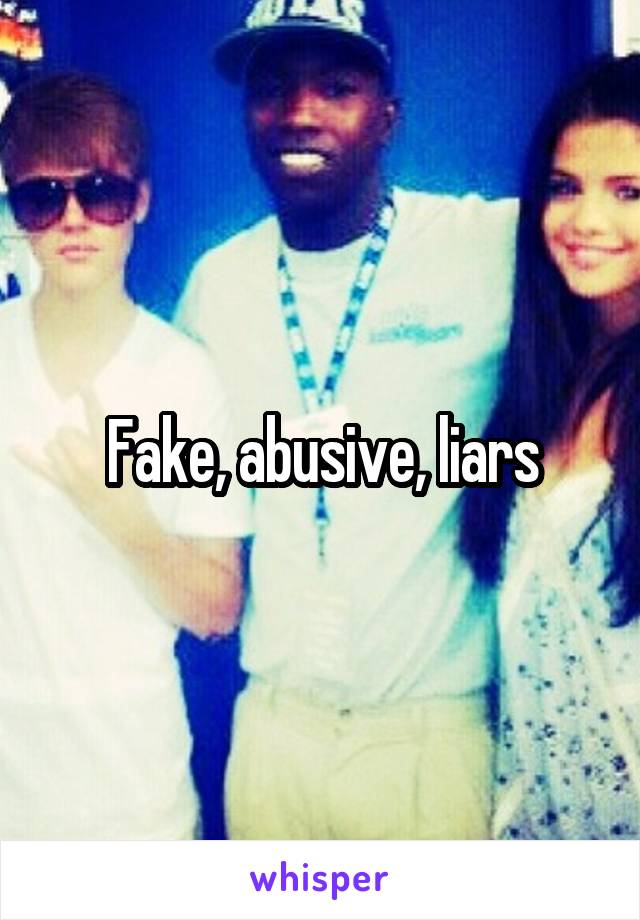 Fake, abusive, liars