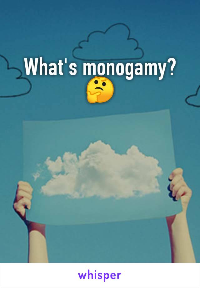 What's monogamy? 🤔