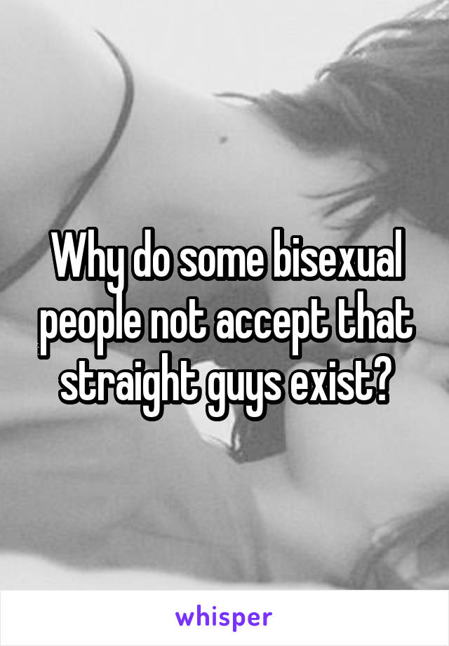 Why do some bisexual people not accept that straight guys exist?