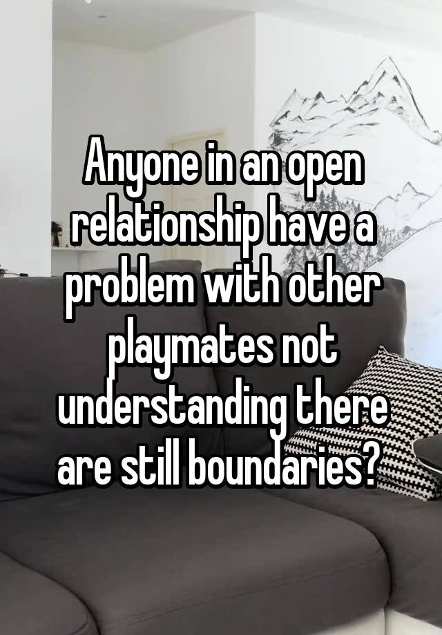 Anyone in an open relationship have a problem with other playmates not understanding there are still boundaries? 