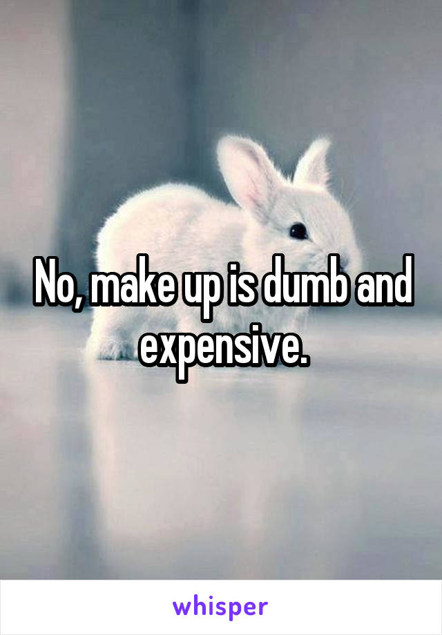 No, make up is dumb and expensive.