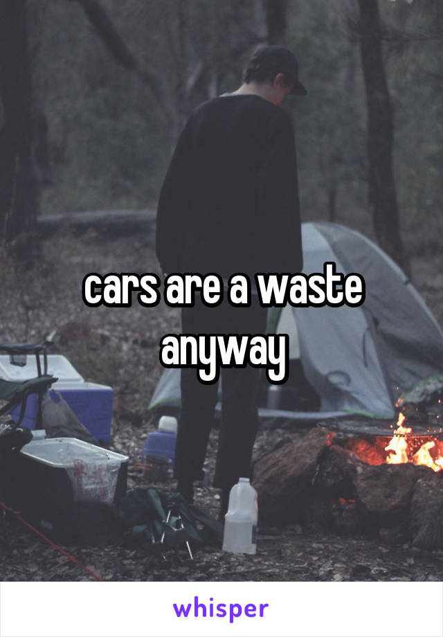 cars are a waste anyway