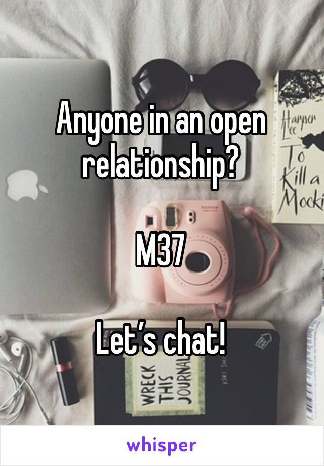 Anyone in an open relationship?

M37 

Let’s chat!