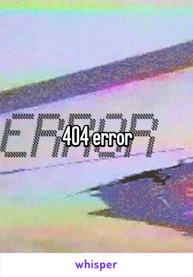 404 error