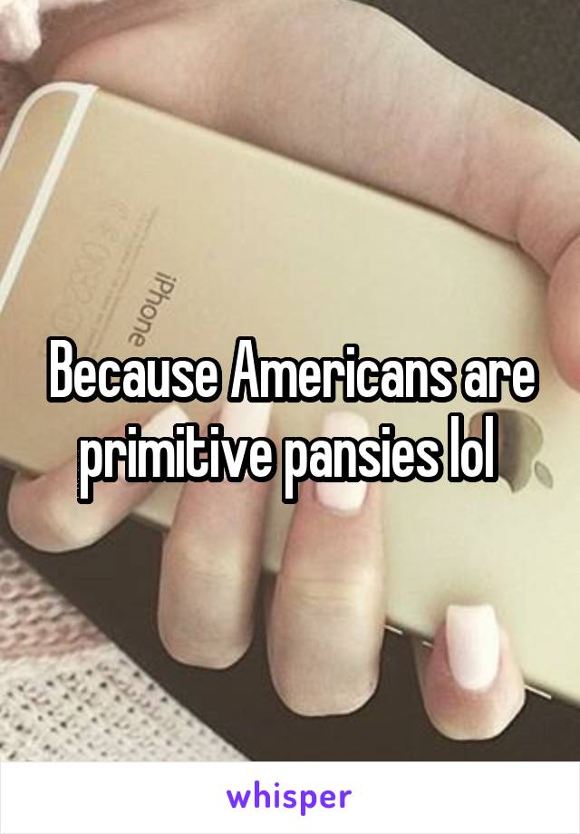 Because Americans are primitive pansies lol 