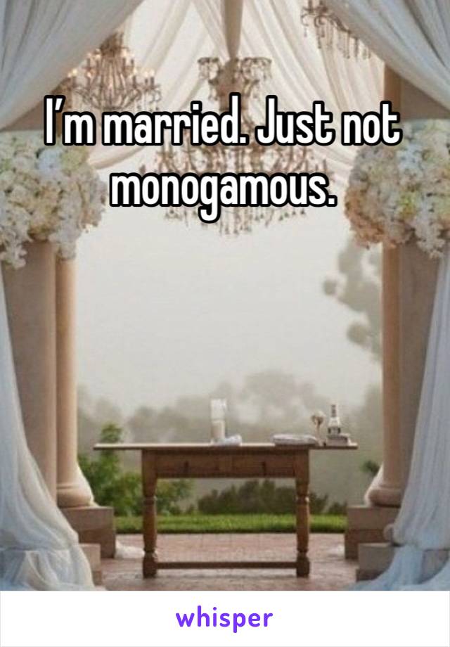 I’m married. Just not monogamous. 