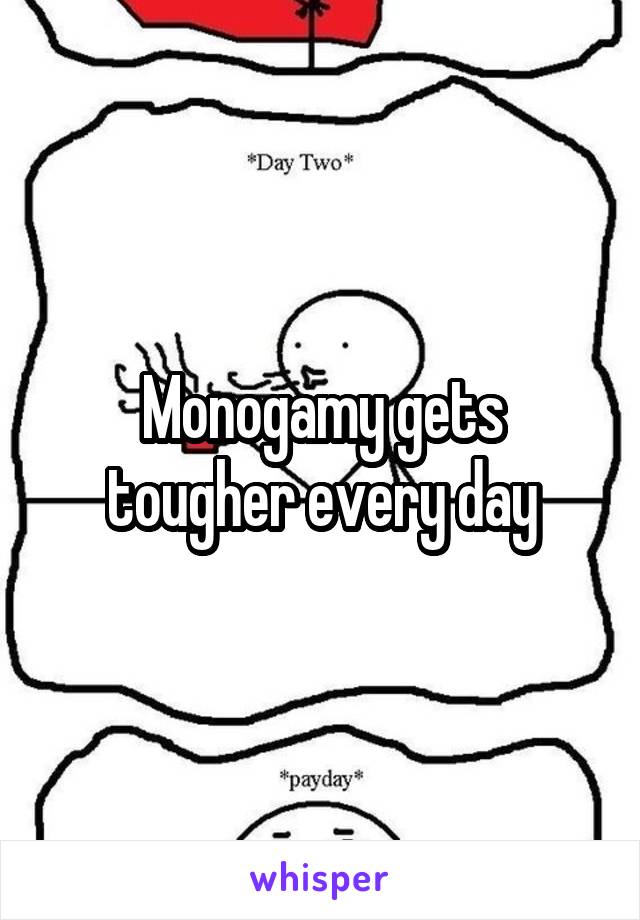 Monogamy gets tougher every day