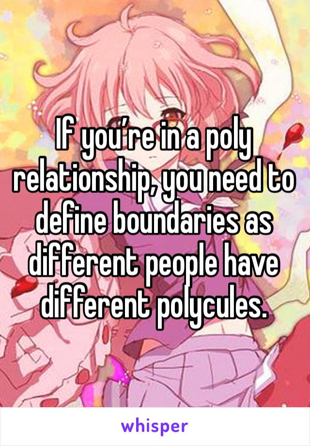 If you’re in a poly relationship, you need to define boundaries as different people have different polycules.