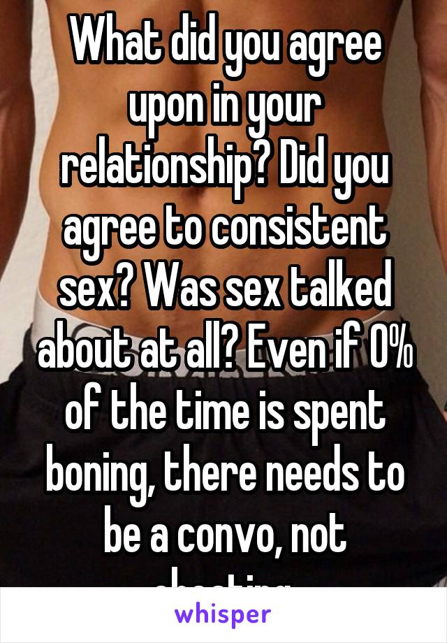 What did you agree upon in your relationship? Did you agree to consistent sex? Was sex talked about at all? Even if 0% of the time is spent boning, there needs to be a convo, not cheating.