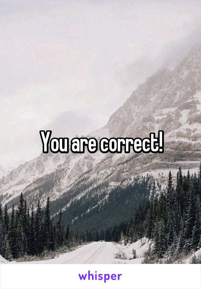 You are correct!