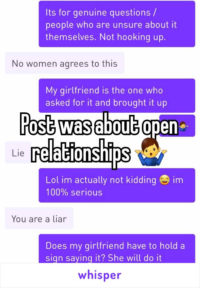 Post was about open relationships 🤷‍♂️