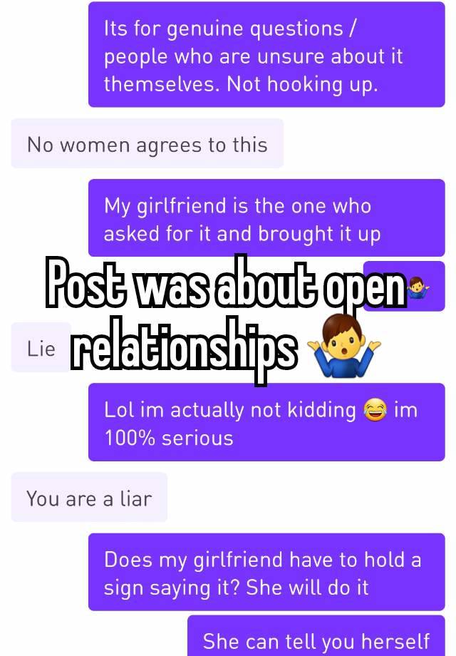 Post was about open relationships 🤷‍♂️