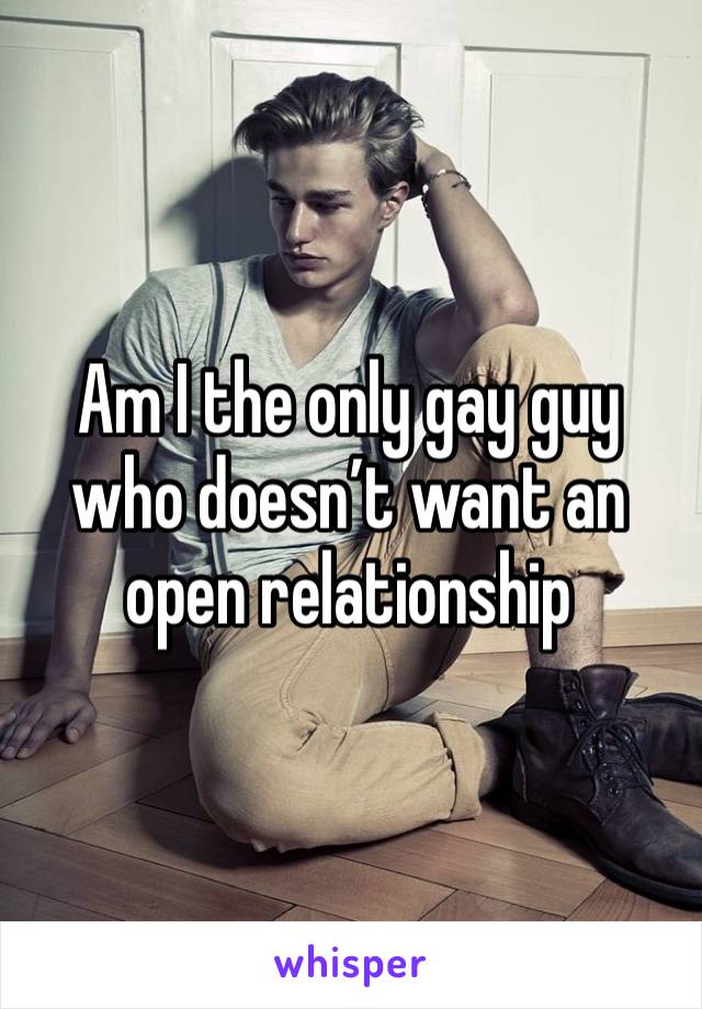 Am I the only gay guy who doesn’t want an open relationship 