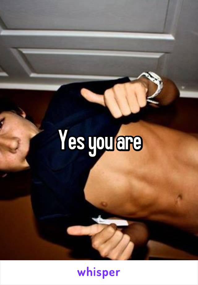 Yes you are