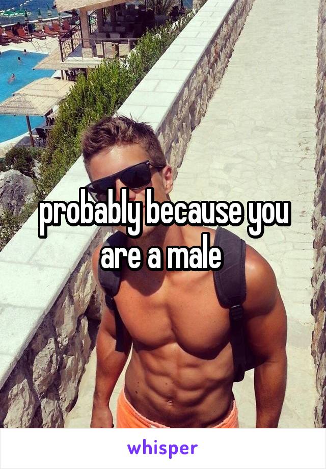 probably because you are a male 