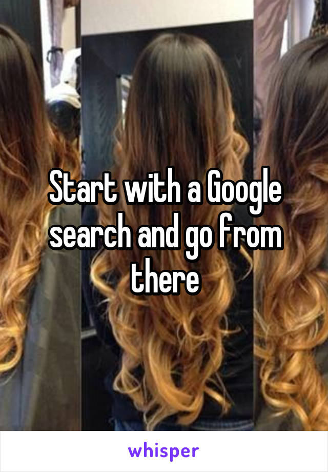 Start with a Google search and go from there