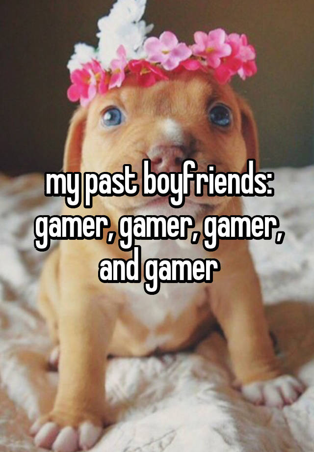 my past boyfriends:
gamer, gamer, gamer, and gamer