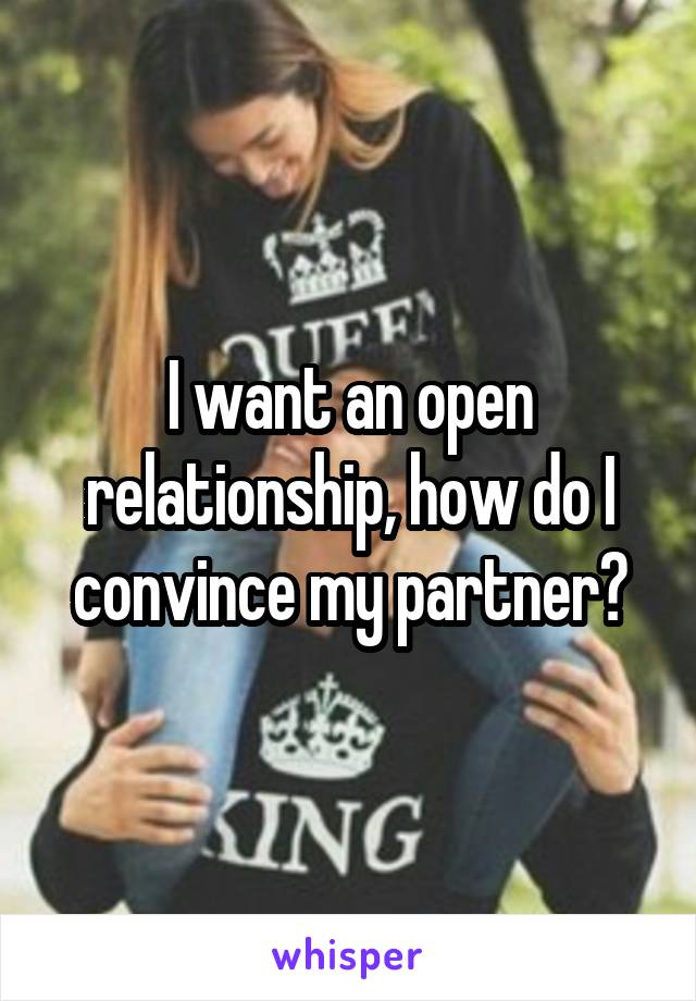 I want an open relationship, how do I convince my partner?