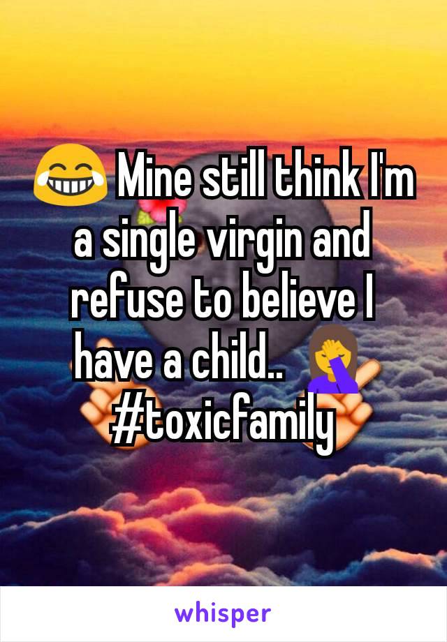 😂 Mine still think I'm a single virgin and refuse to believe I have a child.. 🤦 #toxicfamily