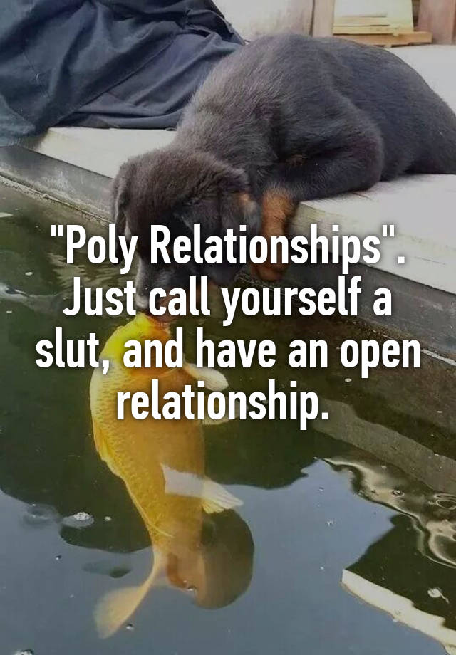 "Poly Relationships". Just call yourself a slut, and have an open relationship. 