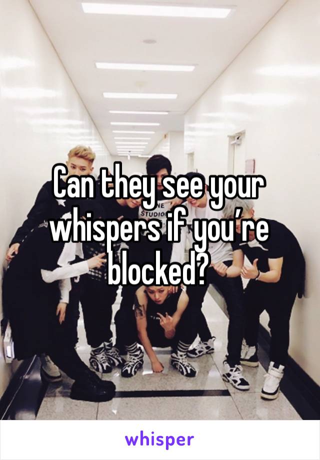 Can they see your whispers if you’re blocked?