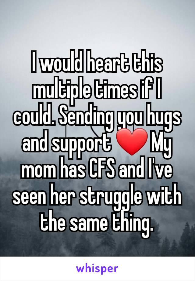 I would heart this multiple times if I could. Sending you hugs and support ❤ My mom has CFS and I've seen her struggle with the same thing.