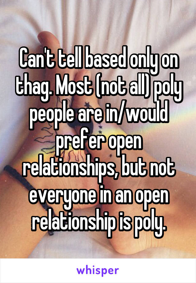 Can't tell based only on thag. Most (not all) poly people are in/would prefer open relationships, but not everyone in an open relationship is poly.