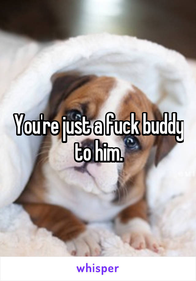 You're just a fuck buddy to him.