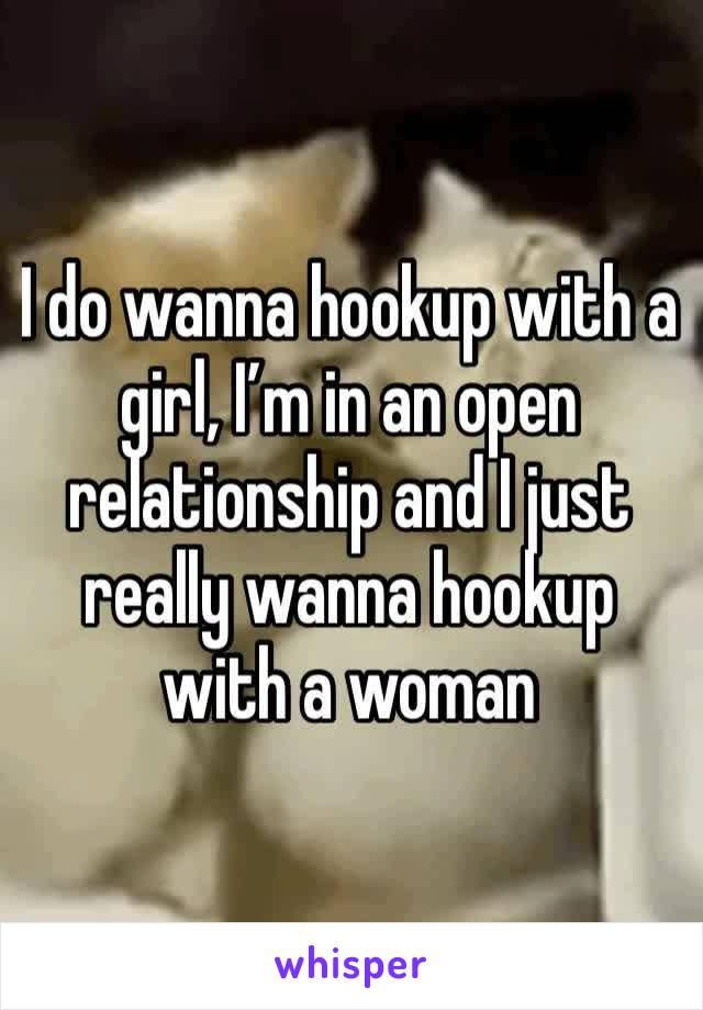 I do wanna hookup with a girl, I’m in an open relationship and I just really wanna hookup with a woman 