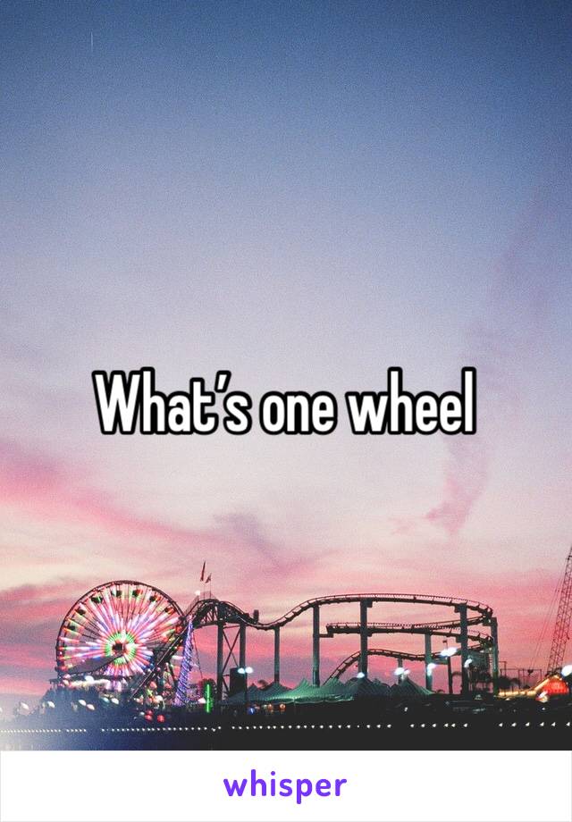 What’s one wheel